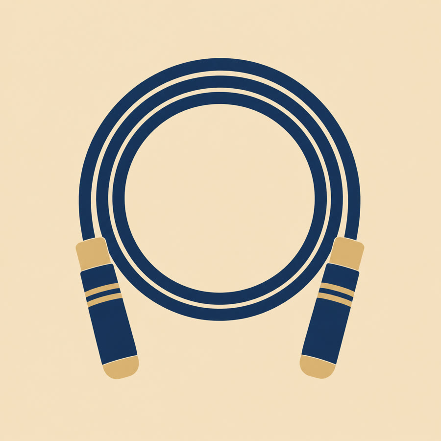 Illustration d'une corde à sauter enroulée
