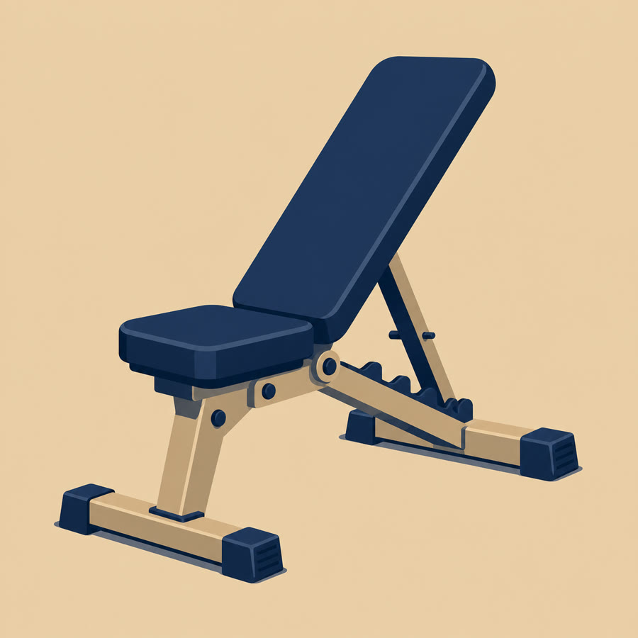 Illustration d'un banc de musculation